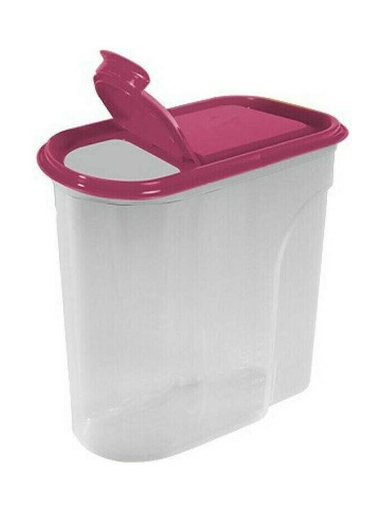 Hega Hogar Hega Hogar General Use Food Jar with Plastic Lid Pink 5500ml 1 Piece