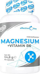 6Pak Nutrition Magnesium + Vitamin B6 90 κάψουλες