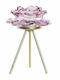 DKD Home Decor Κηροπήγιο Μεταλλικό σε Ροζ Χρώμα 10.5x10.5x14.5εκ.