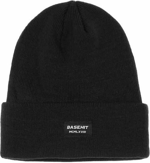 212.EU03.18 Beanie Ανδρικός Σκούφος Πλεκτός σε Μαύρο χρώμα