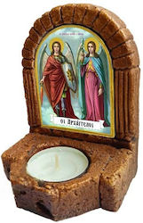 Icoana Sfinților Arhangheli Mihail și Gavril - Icoană din ceramică Iconostasis Candelabru Resault (11cm)