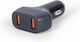 Lamtech Car Charger 36W with Ports: 2xUSB Black Color