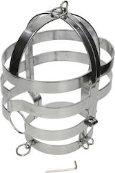 Dream Love Metal Hard Steel Slave Head Cage BDSM Μάσκα σε Γκρι Χρώμα