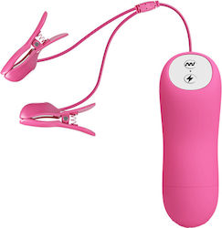 Pretty Love Romantic Wave pentru Electro-stimulare Cleme vibratoare pentru sfârcuri cu electroșocuri Stimulează în Culoarea Violet BI-014648-1