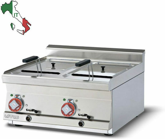 Lotus Electric Fryer Double 14.3kW Capacity 2x10lt 60x60x28cm F2/10T-66ET