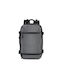 Ozuko Fabric Backpack with USB Port Gray