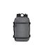 Ozuko Stoff Rucksack mit USB-Anschluss Gray