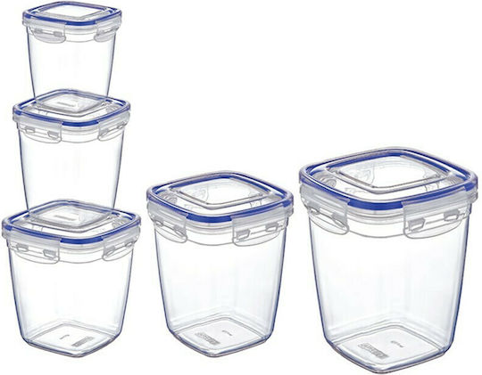 Homeplus Set Cutii De Prânz Din Plastic Albastre 5 Bucăți