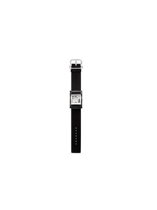 Cacharel Watch with Black Rubber Strap