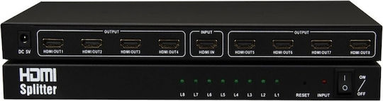 HDMI σε 8xHDMI (1.3 v) with Power HDMI Сплитер 18264