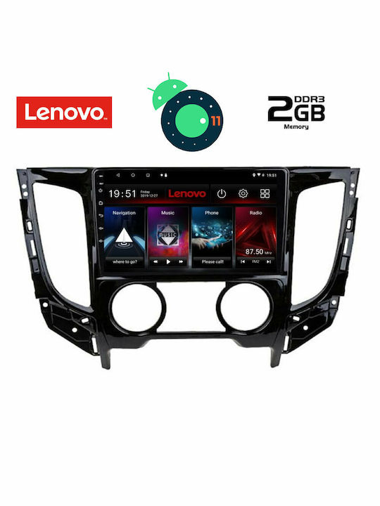 Lenovo Sistem Audio Auto pentru Fiat Fullback - Spate complet Mitsubishi L200 Audi A7 2015 cu A/C (Bluetooth/USB/AUX/WiFi/GPS/Apple-Carplay/Partitură) cu Ecran Tactil 9" DIQ_LVB_4437AC