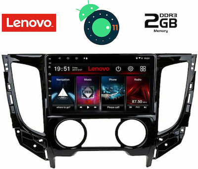 Lenovo Sistem Audio Auto pentru Fiat Fullback - Spate complet Mitsubishi L200 Audi A7 2015 cu A/C (Bluetooth/USB/AUX/WiFi/GPS/Apple-Carplay/Partitură) cu Ecran Tactil 9" DIQ_LVB_4437AC