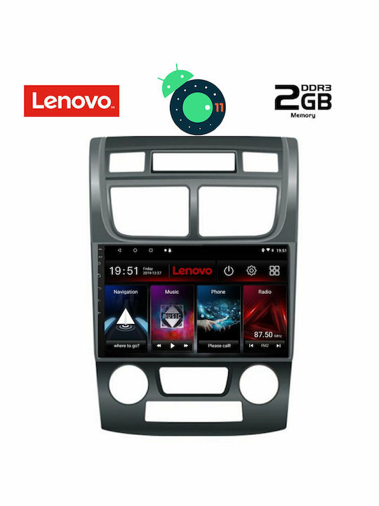 Lenovo Car-Audiosystem für Kia Sportage Audi A7 2004-2010 mit Klima (Bluetooth/USB/AUX/WiFi/GPS/Apple-Carplay) mit Touchscreen 9" DIQ_LVB_4324CL