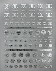 UpLac 3156 Stickers with Design,art stickers for Nails in Silver Color