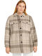 Women's Checked Beige Overshirt