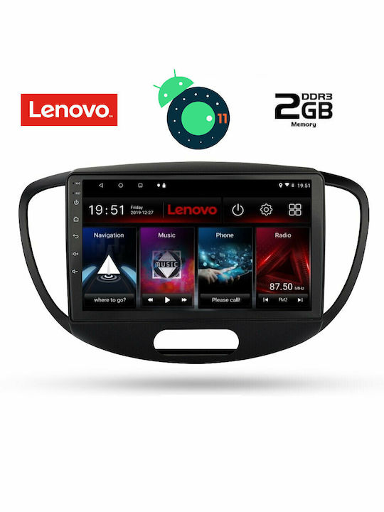 Lenovo Sistem Audio Auto pentru Audi A7 Hyundai i10 2008-2013 (Bluetooth/USB/AUX/WiFi/GPS/Apple-Carplay/Partitură) cu Ecran Tactil 9" DIQ_LVB_4223