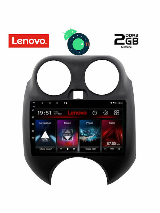 Lenovo LVB 4459 GPS Ηχοσύστημα Αυτοκινήτου για Nissan Micra 2002-2016 (Bluetooth/USB/WiFi/GPS) με Οθόνη Αφής 9"