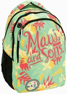 Back Me Up Summer Flower School Bag Backpack Junior High-High School Multicolored