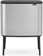 Brabantia Bo Κάδος Απορριμμάτων από Ανοξείδωτο Ατσάλι Steel Matt 36lt