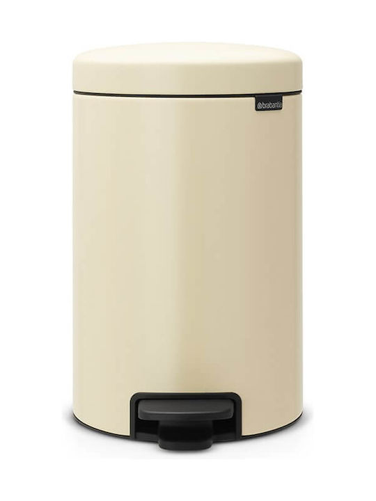 Brabantia New Icon Μεταλλικό Καλαθάκι Μπάνιου 12lt Soft Beige