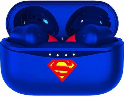 OTL DC Comics Superman In-Ear Bluetooth-Freisprecheinrichtung Kopfhörer mit Ladeetui Blau