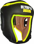 Olympus Sport Pulse Matt Κάσκα Πυγμαχίας Ενηλίκων Aνοιχτού Τύπου από Συνθετικό Δέρμα Μαύρη