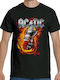 Guitar T-shirt AC/DC Black Cotton 7183