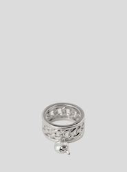 Karl Lagerfeld Γυναικείο Δαχτυλίδι K/Ikonik Charm Karl από Ασήμι