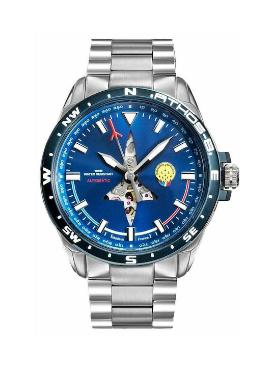 Patrouille De France Athos 8 Watch Automatic with Silver Metal Bracelet