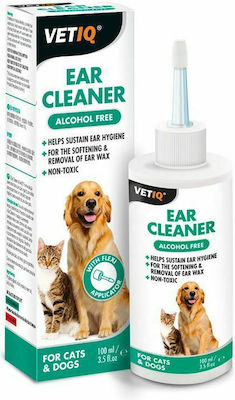 VetIQ Ear Cleaner Dog Ear Cleansing Drops Alcohol Free 100ml