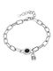 Oxzen Damen Armband Kette aus Stahl mit Zirkon