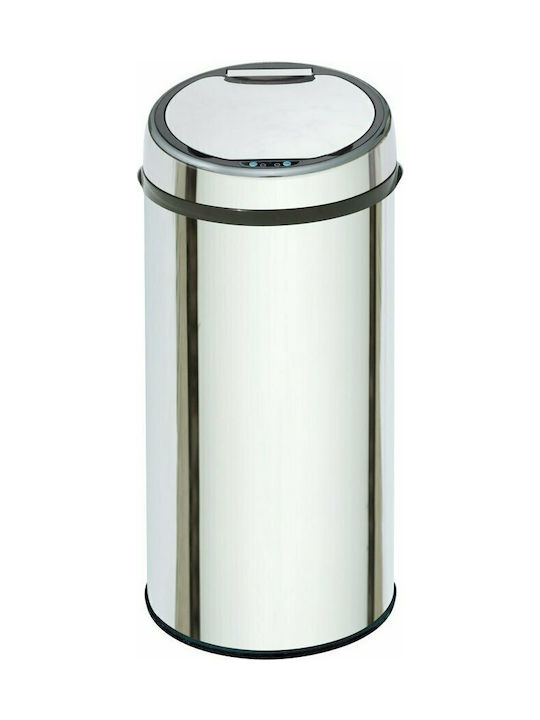 Ecosales Elegant Chameleon Κάδος Απορριμμάτων από Ανοξείδωτο Ατσάλι Ασημί 58lt