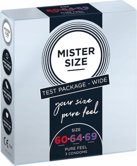 Mister Size Προφυλακτικά Trial Set 3τμχ 60mm Natural