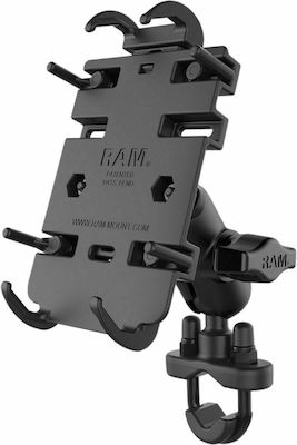 RAM Mount Quick Grip Βάση Κινητού Μοτοσυκλέτας με Ρυθμιζόμενο Βραχίονα για το Τιμόνι