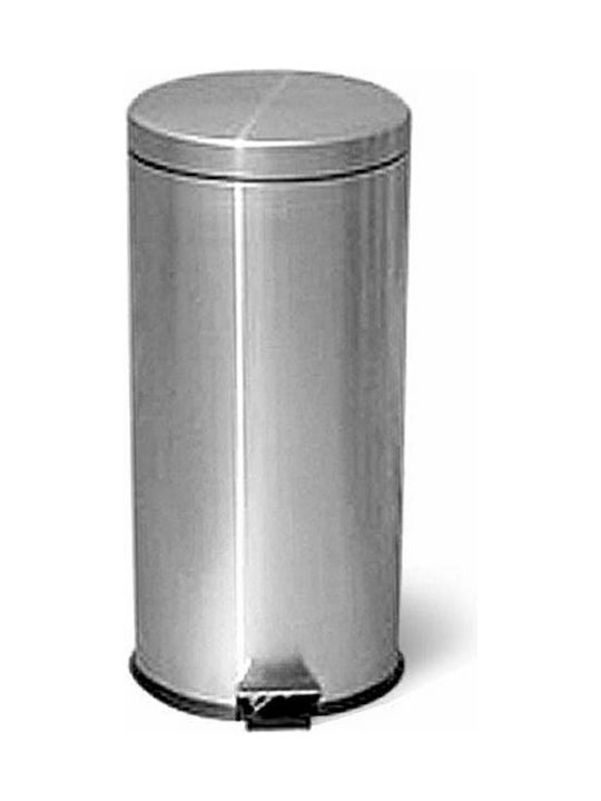 Delta Cleaning Delta Cleaning Mülleimer 430 aus Inox mit Pedal Silber 30lt DC-KA30G