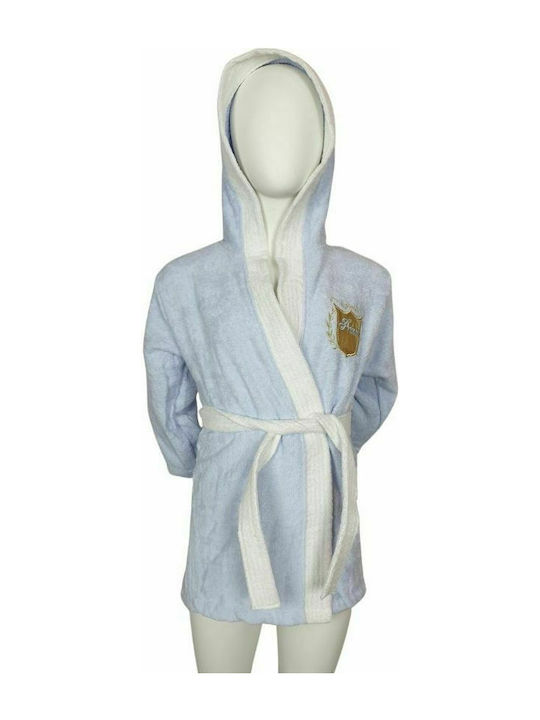Minilori Baby Kids Hooded Bathrobe A0655 Light Blue