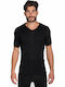 Men's Undershirt Short-sleeved in Black Color