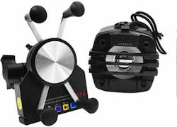 Mount Phone Motorcycle with Adjustable Arm for Mirror Bluetooth, Speaker & USB