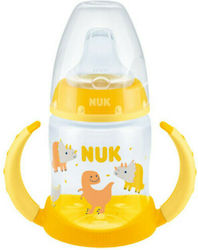 Nuk First Choice Educational Sippy Cup Silicone with Handles Yellow Ζωάκια for 6m+m+ 150ml 10.743.943