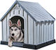 vidaXL Dog House Large Plastic Outdoor Gray 92x87x91cm