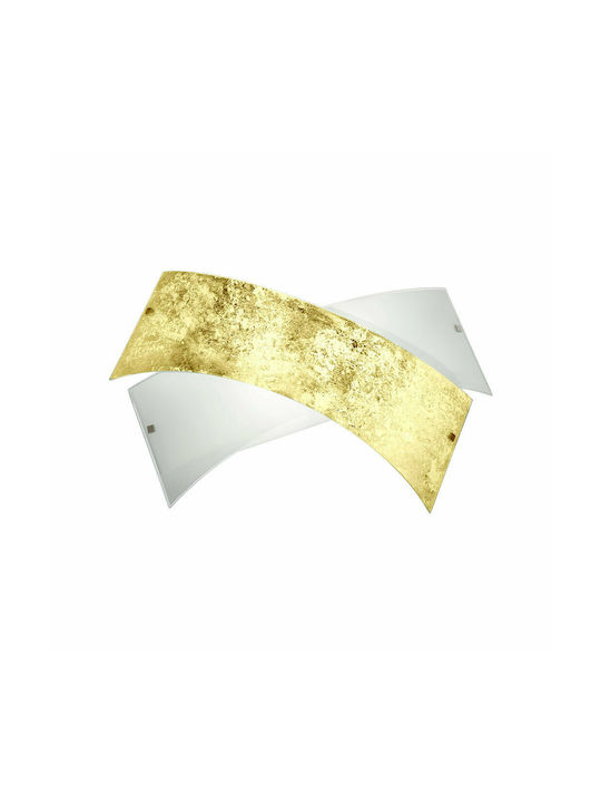 Ondaluce Pl.Flake/Md-Fo Ceiling Mount Light 48cm Gold with Socket E27