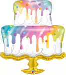 Balloon Foil Jumbo Birthday-Celebration Multicolour Drip Cake 99cm