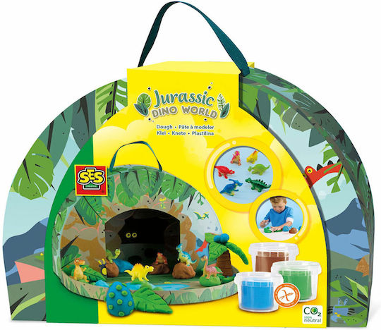Ses Creative Knete Spiel-Set Jurassic Dino World Für 3+ Alter 3 Stück