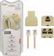 SGL Flat Telephone Cable RJ11 6P4C 5m White (094999)