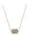 Fossil Κολιέ από Επιχρυσωμένο Ατσάλι Καφέ Val Holiday Sparkles