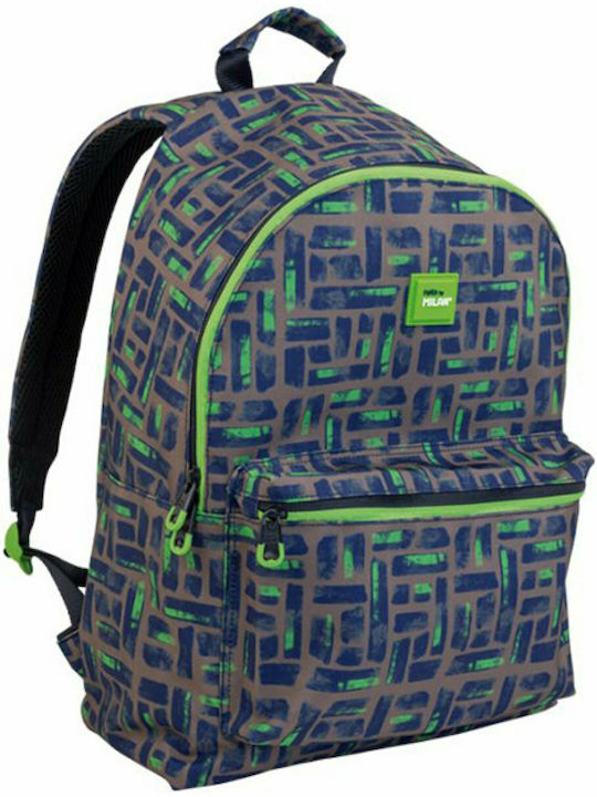 Milan Maze Schulranzen Rucksack Junior High-High School in Grün Farbe