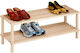 Shoe Organizer with 2 Shelves Φυσικό 74x26x30cm