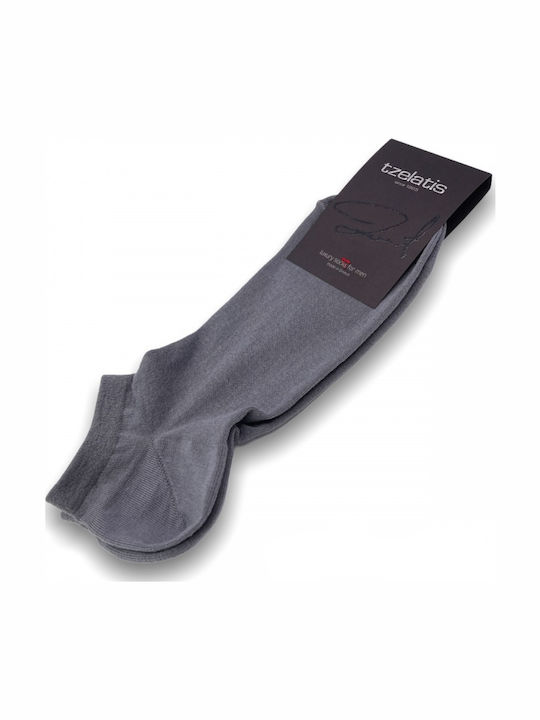 Tzelatis Unisex Μονόχρωμες Κάλτσες Γκρι