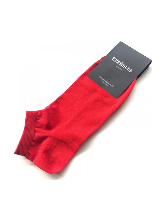 Tzelatis Unisex Μονόχρωμες Κάλτσες Κόκκινες