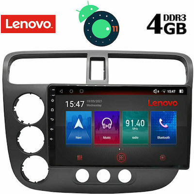 Lenovo SSX 9187_GPS Ηχοσύστημα Αυτοκινήτου για Honda Civic 2001-2006 (Bluetooth/USB/WiFi/GPS) με Οθόνη Αφής 9"
